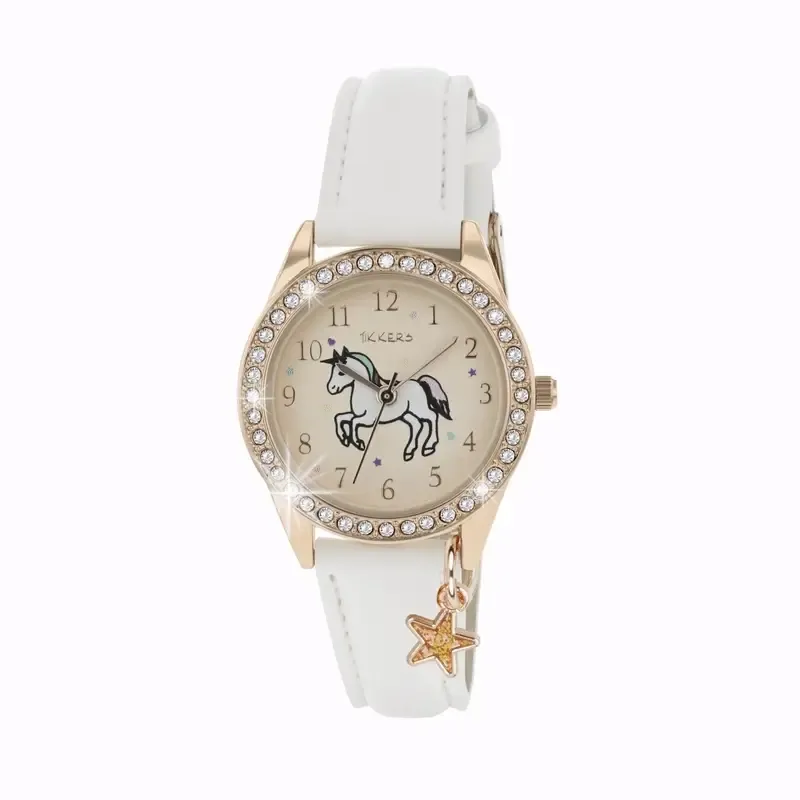 Tikkers Unicorn Dial White Strap Children&#39;s Watch