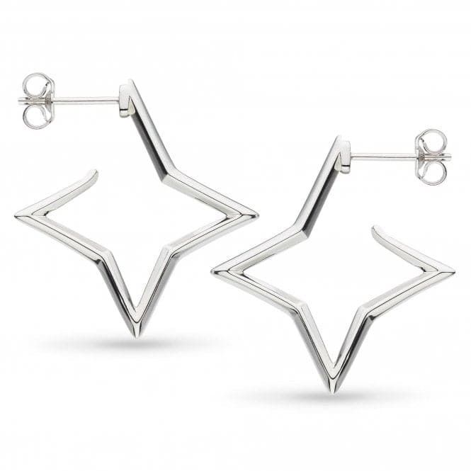 Empire Astoria Star Outline Hoop Stud Earrings