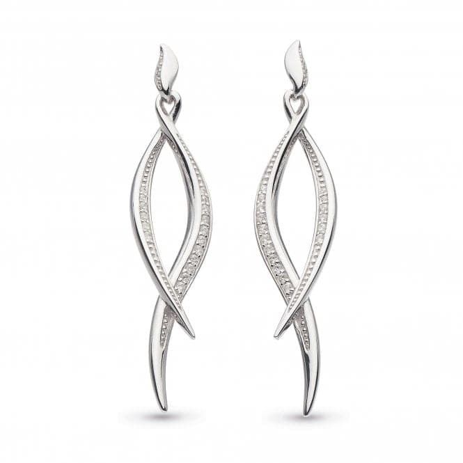 Kit Heath Entwine Twist with Zirconia Drop Earrings