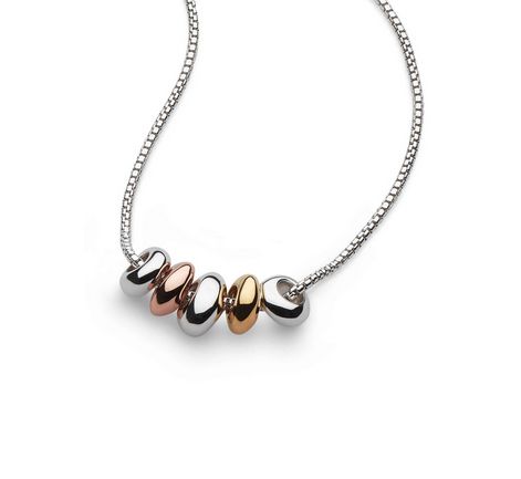 Silver Coast Tumble Golden 18&quot; Necklace
