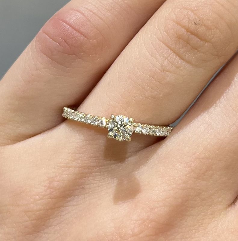 9ct Yellow Gold 0.50ct Diamond Hidden Halo Solitaire Ring