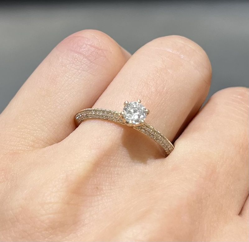 9ct Yellow Gold 0.52ct Diamond Solitaire Ring