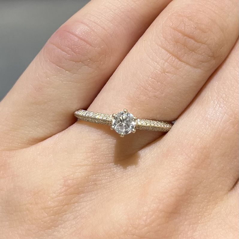 9ct Yellow Gold 0.52ct Diamond Solitaire Ring