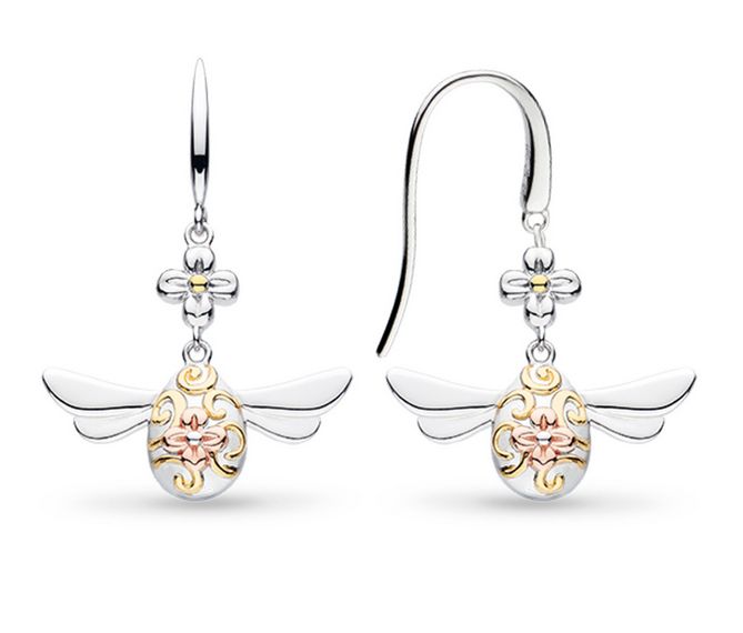 Silver Blossom Flyte Queen Bee Drop Earrings