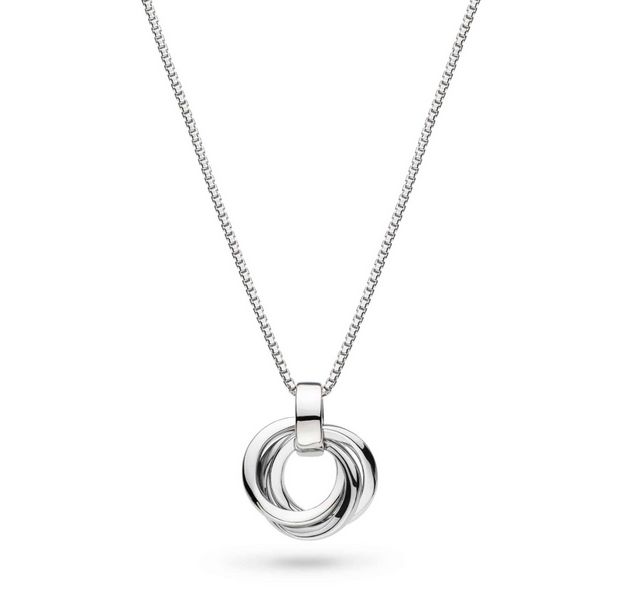 Silver Bevel Trilogy Petite Necklace