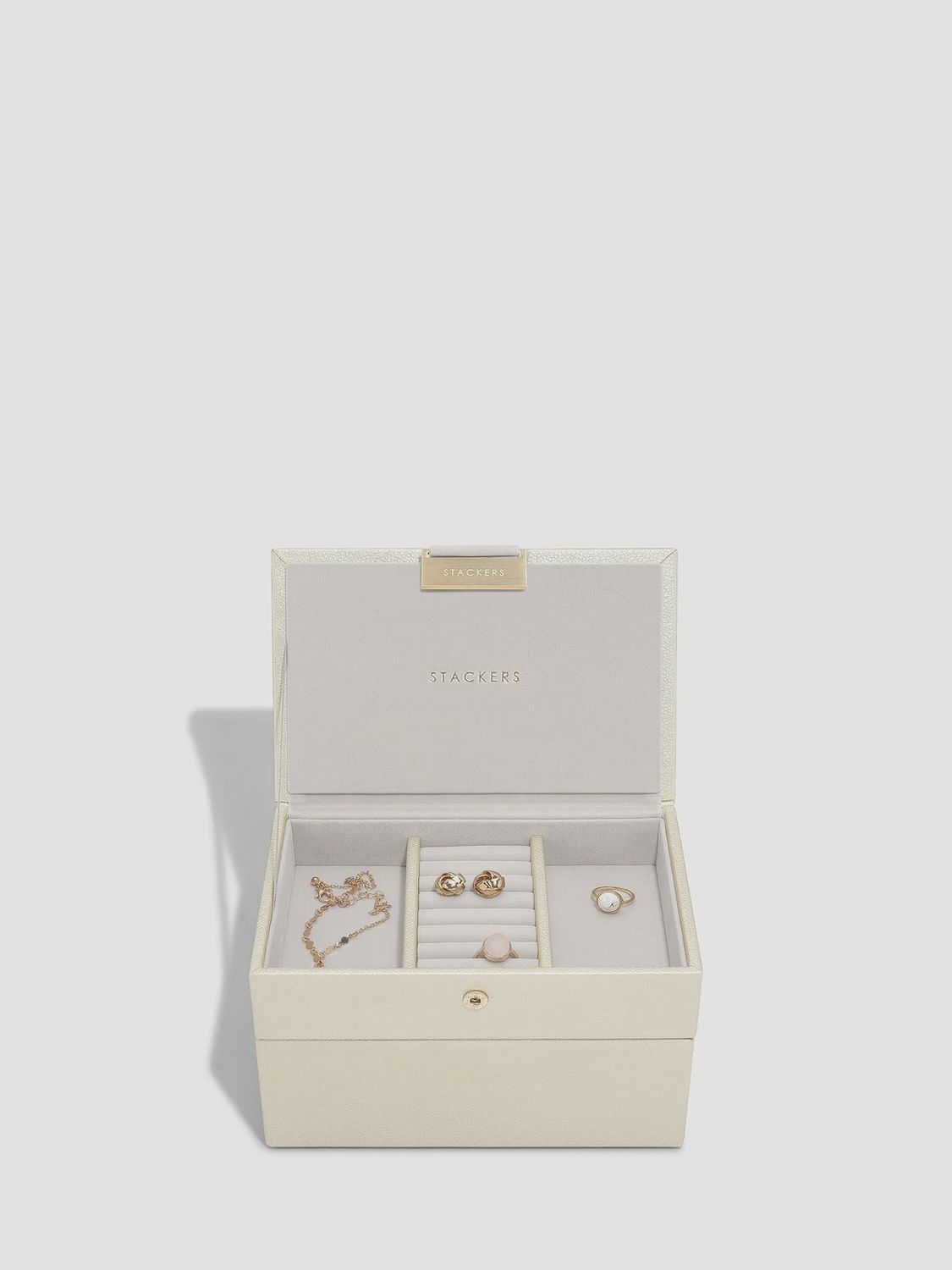 Mini Jewellery Box Set in Metallic Pearl