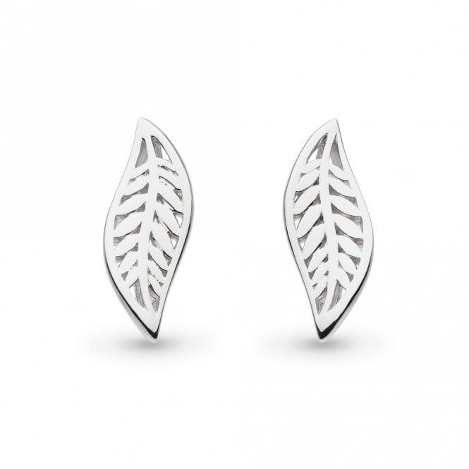 Blossom Eden Small Leaf Silver Stud Earrings