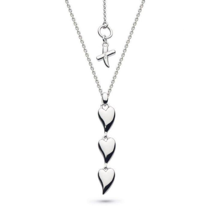Desire Kiss Triple Hearts Necklace