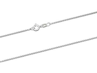 Sterling Silver 1.3mm Rounded Box Chain, Length: 16&quot;