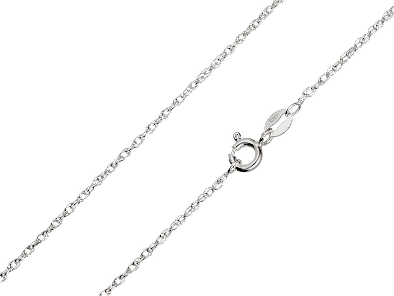 100% Recycled Silver   Sterling Silver 1.5mm Rope Chain, Length: 16&quot;
