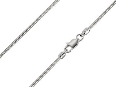 Sterling Silver 1.4mm Round Snake Chain, Length: 20&quot;