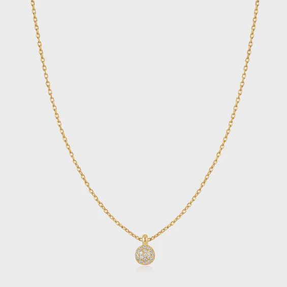 Silver Sphere Pavé Necklace