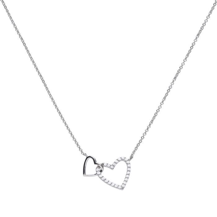 Diamonfire Interlinked Heart Necklace
