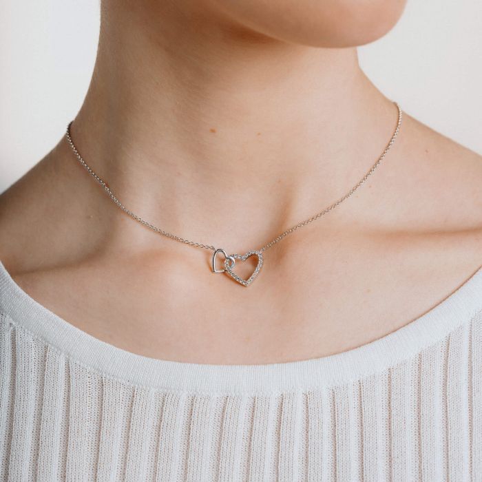Diamonfire Interlinked Heart Necklace