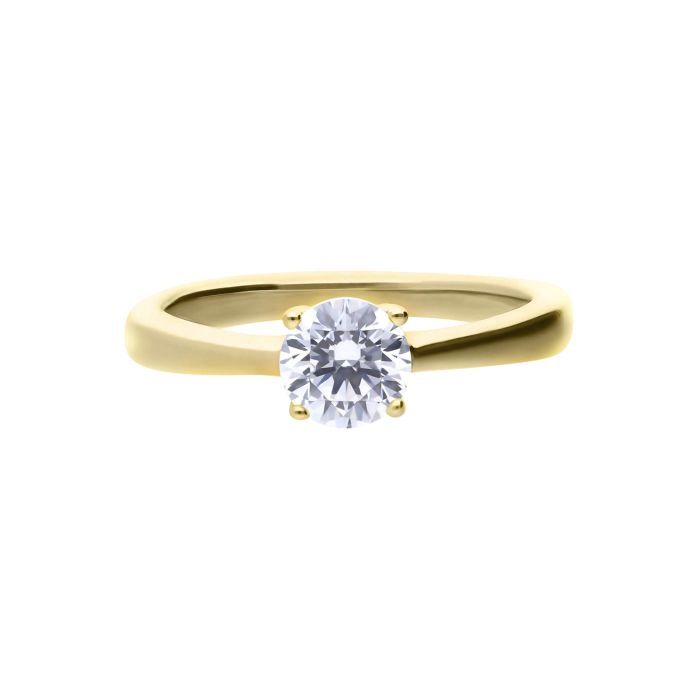 Silver GP Diamonfire Four Claw 1 Carat Ring
