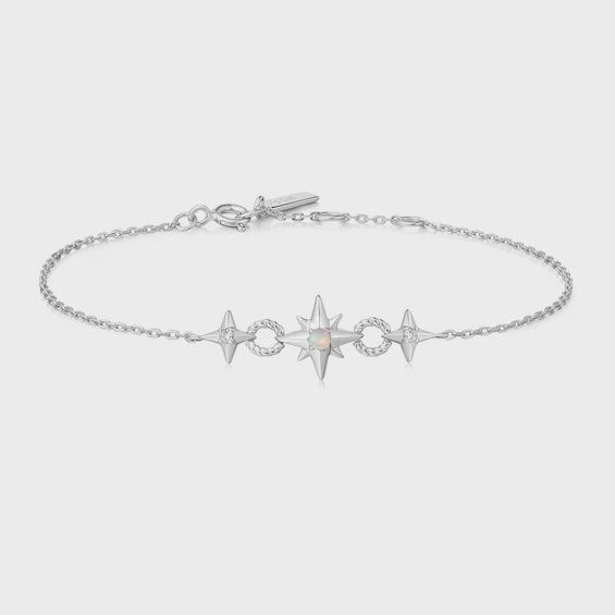Silver Linked Star Bracelet, Colour: Silver