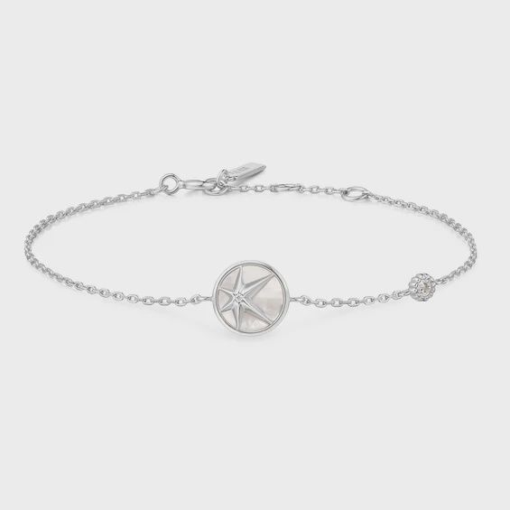 Gold Star Mother-of-Pearl Bracelet, Colour: Silver