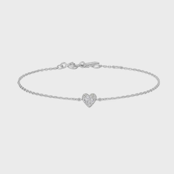Silver Sweetheart Pavé Bracelet