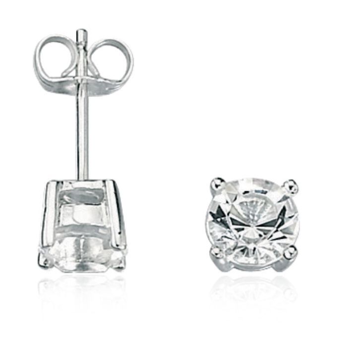 Fred Bennett Claw Set Clear Crystal Stud Earrings
