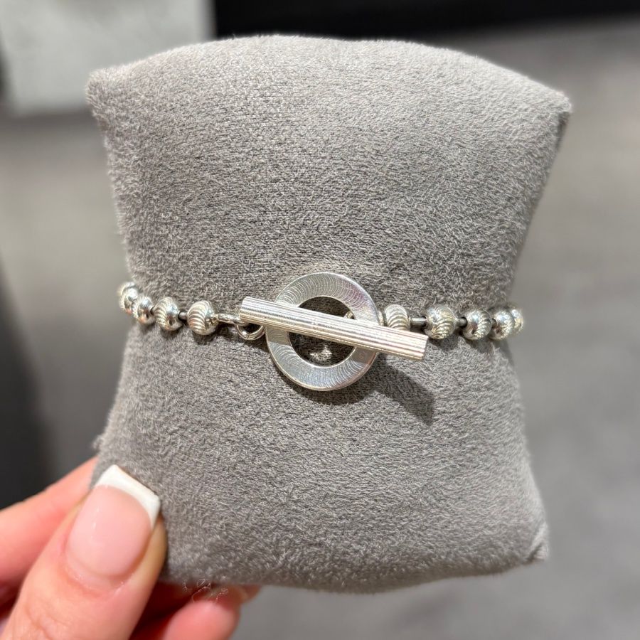 Pre-Owned Gucci Silver Ball Bracelet