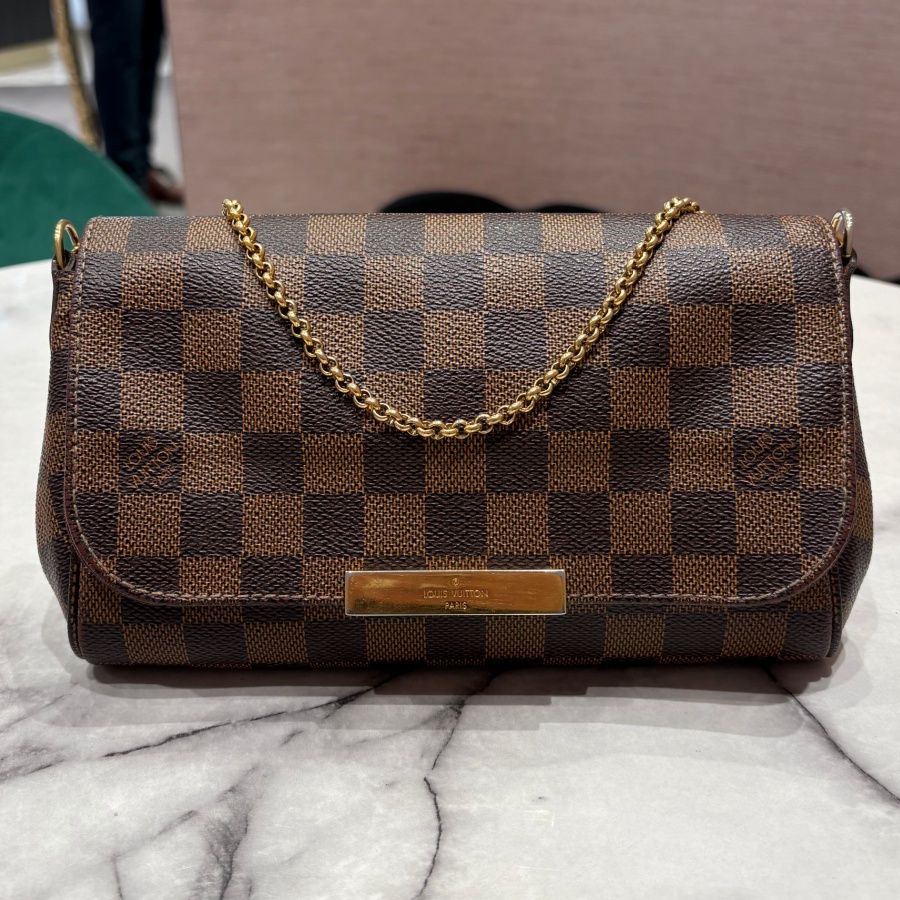 Pre-Owned Louis Vuitton Favourite PM Bag in Damier Ebene Canvas