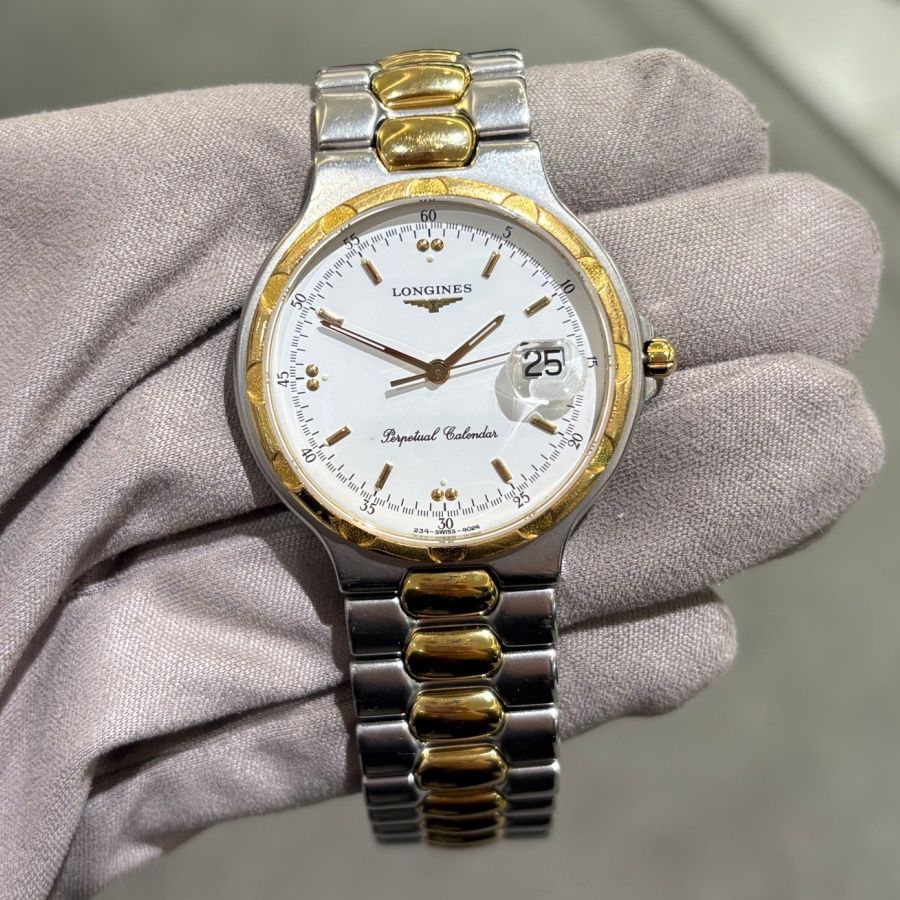 Pre-Owned Longines Conquest Gents Steel &amp; Gold Quartz Watch 4024