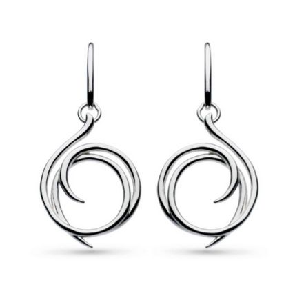 Silver Entwine Helix Wrap Drop Earrings