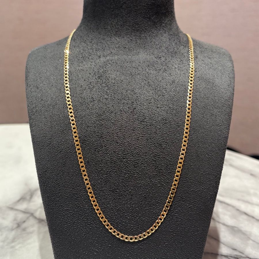 Pre-Owned 9ct Yellow Gold 22” Curb Chain 8.7g