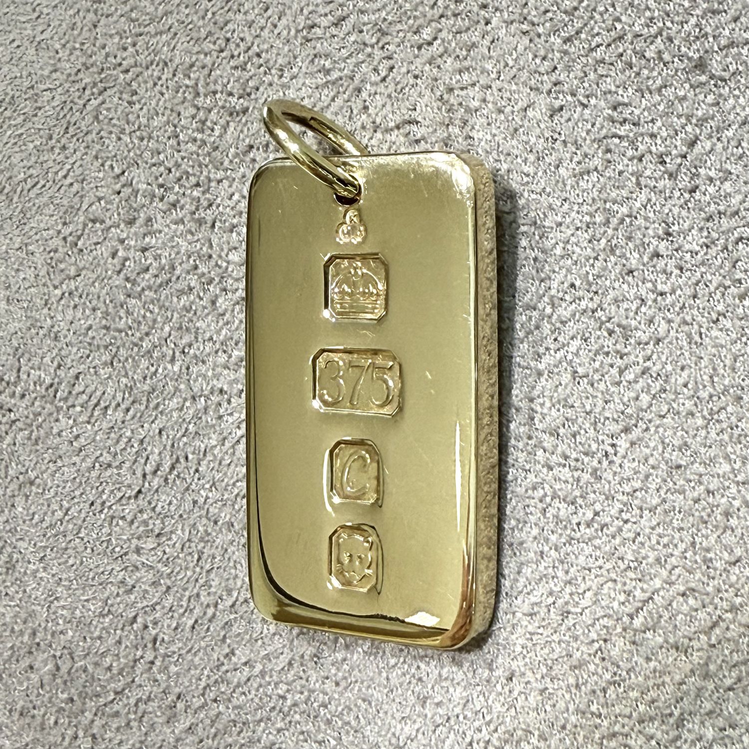 Pre-Owned 9ct Yellow Gold Ingot Pendant 29.2g