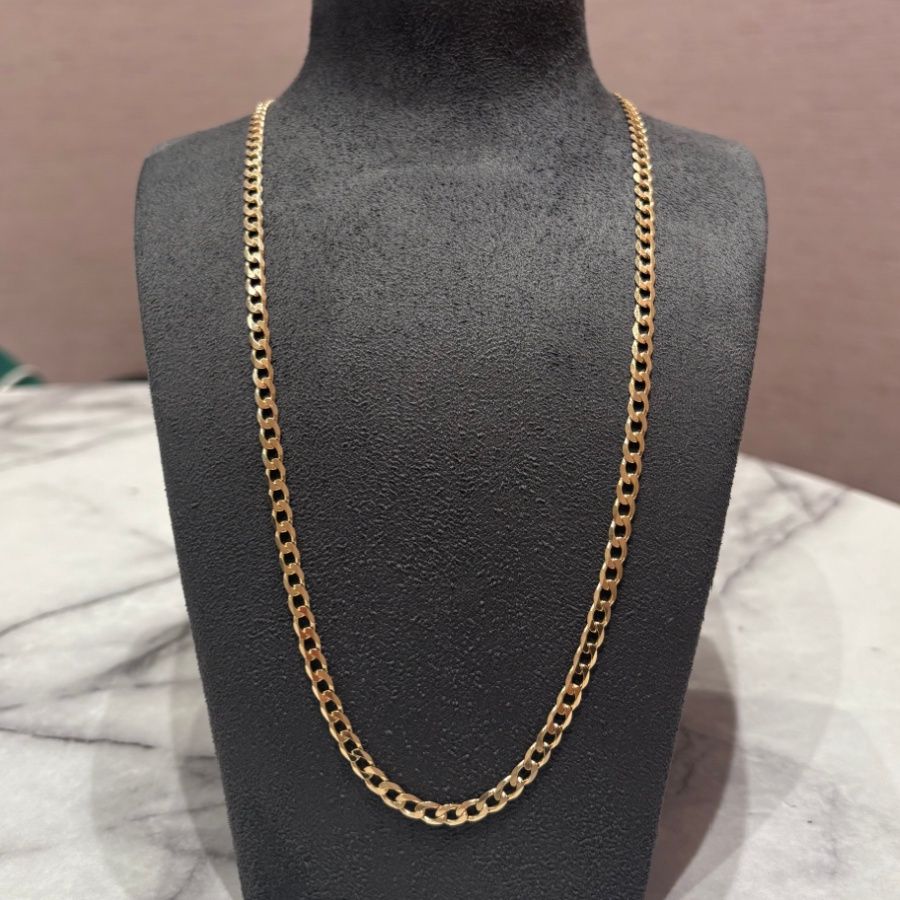 Pre-Owned 9ct Yellow Gold 24” Curb Chain 17g