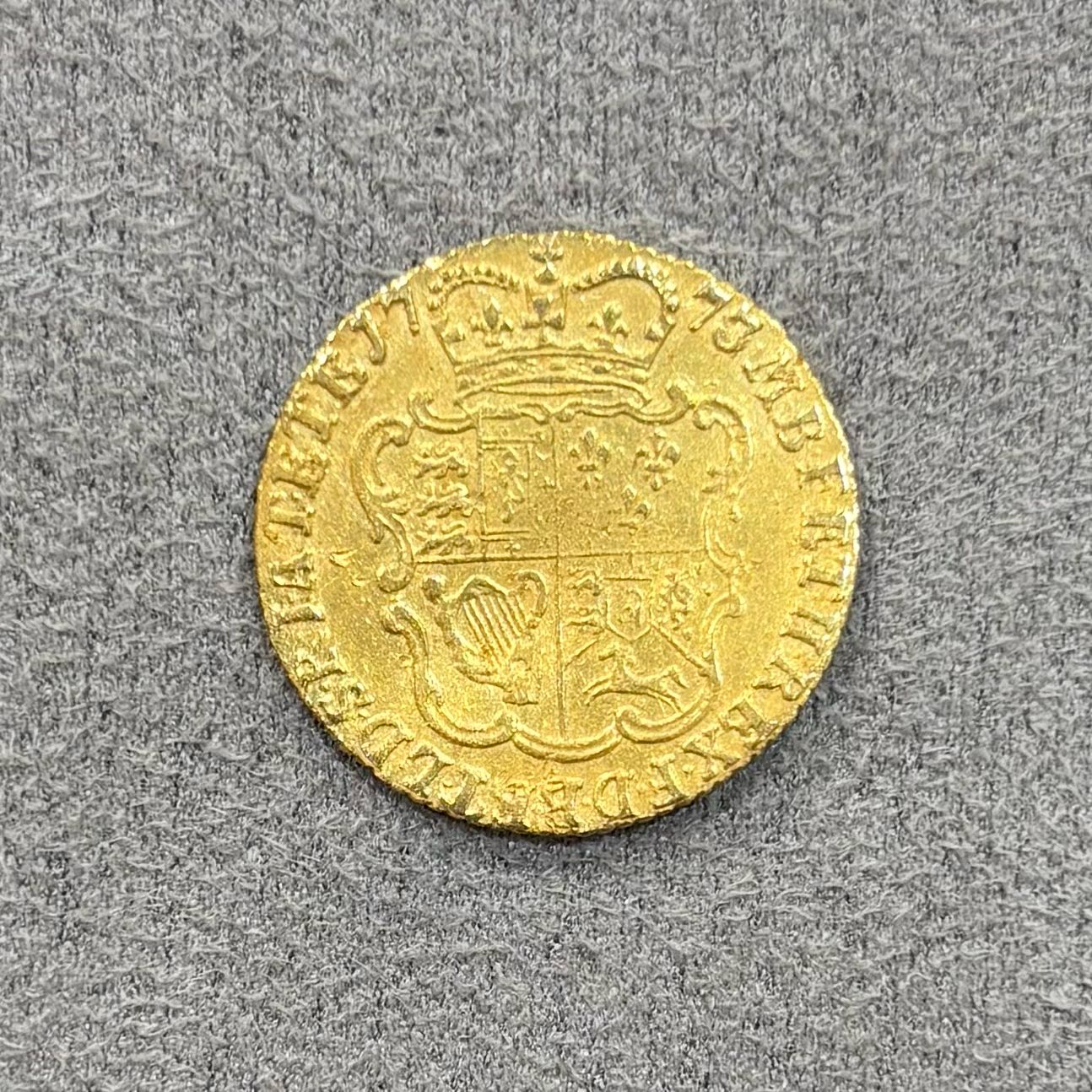 1773 Gold Half Guinea Coin George III