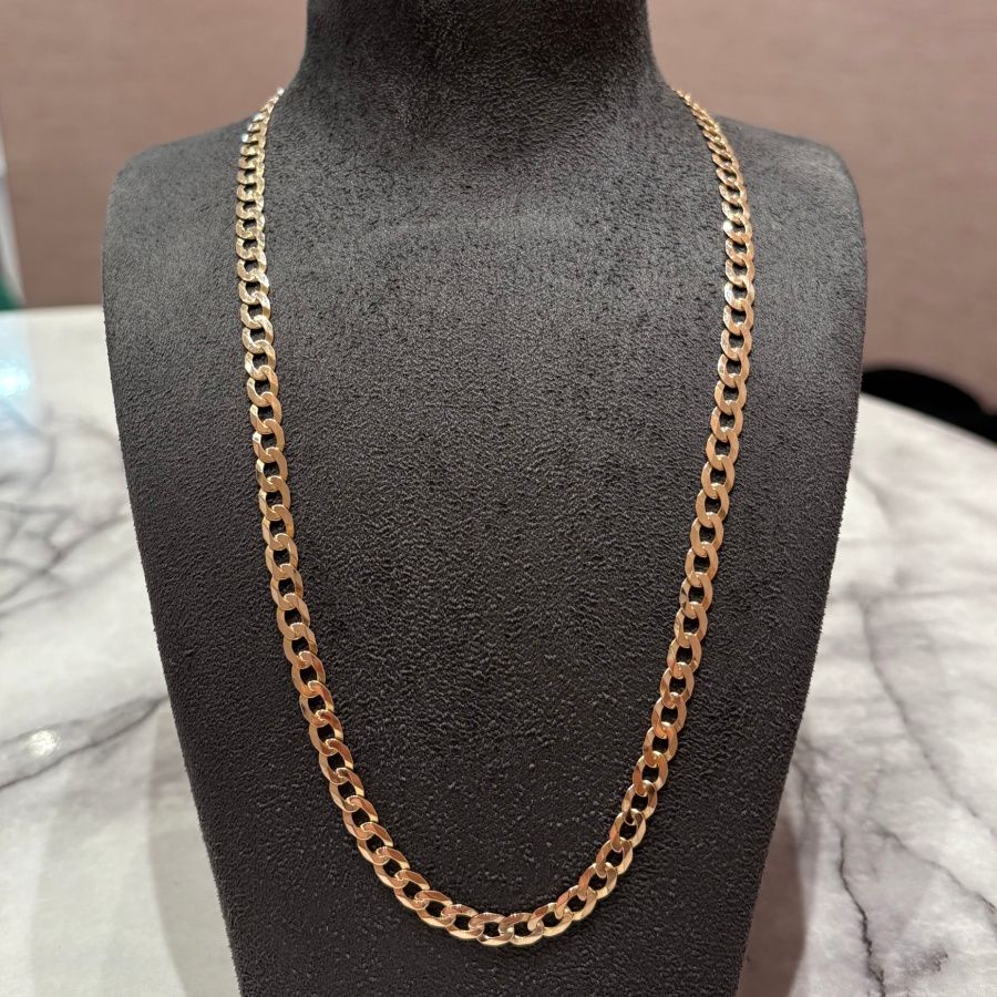 Pre-Owned 9ct Yellow Gold 20” Curb Chain 14.4g
