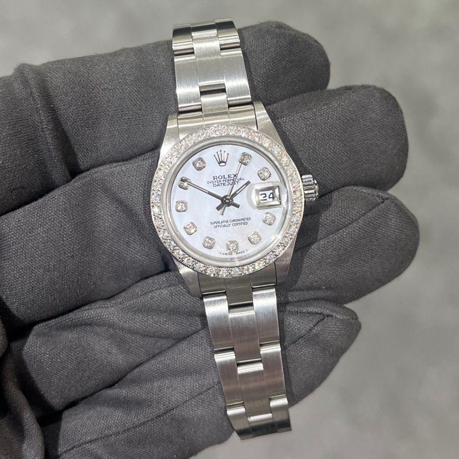 Pre-Owned Rolex Oyster Perpetual Datejust Custom Diamonds 79160