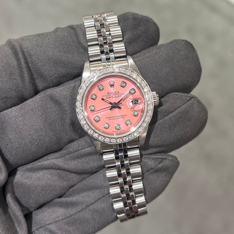 Pre-Owned Rolex Oyster Perpetual Datejust Custom Diamonds 69174
