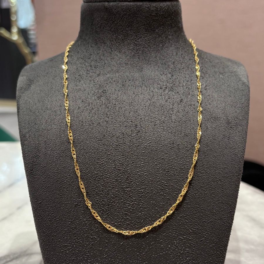 Pre-Owned 18ct Yellow Gold 18” Singapore Twist Chain