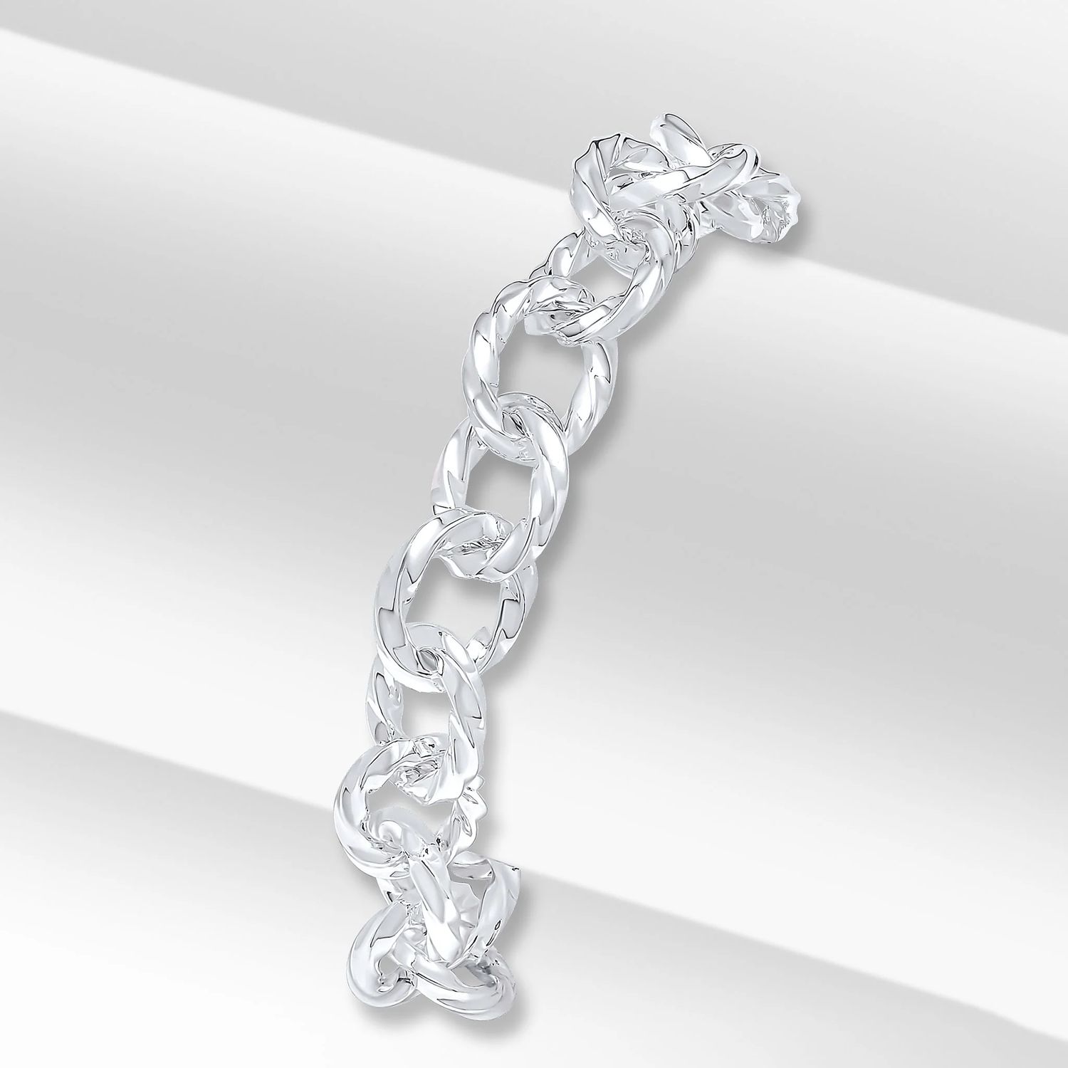 Sterling Silver Handmade Oval Twist Bracelet