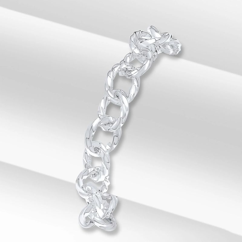 Sterling Silver Handmade Oval Twist Bracelet
