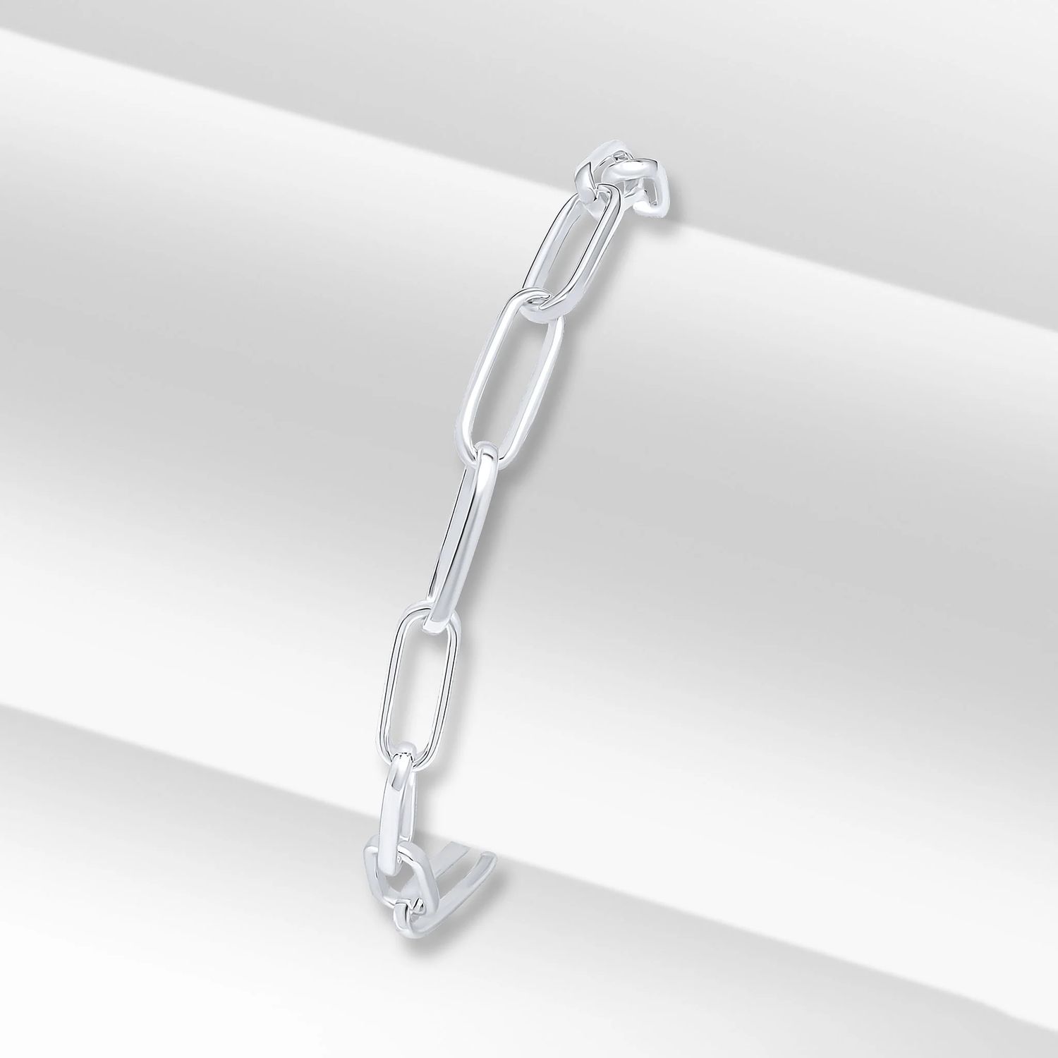 Sterling Silver Handmade Paperchain Link Bracelet