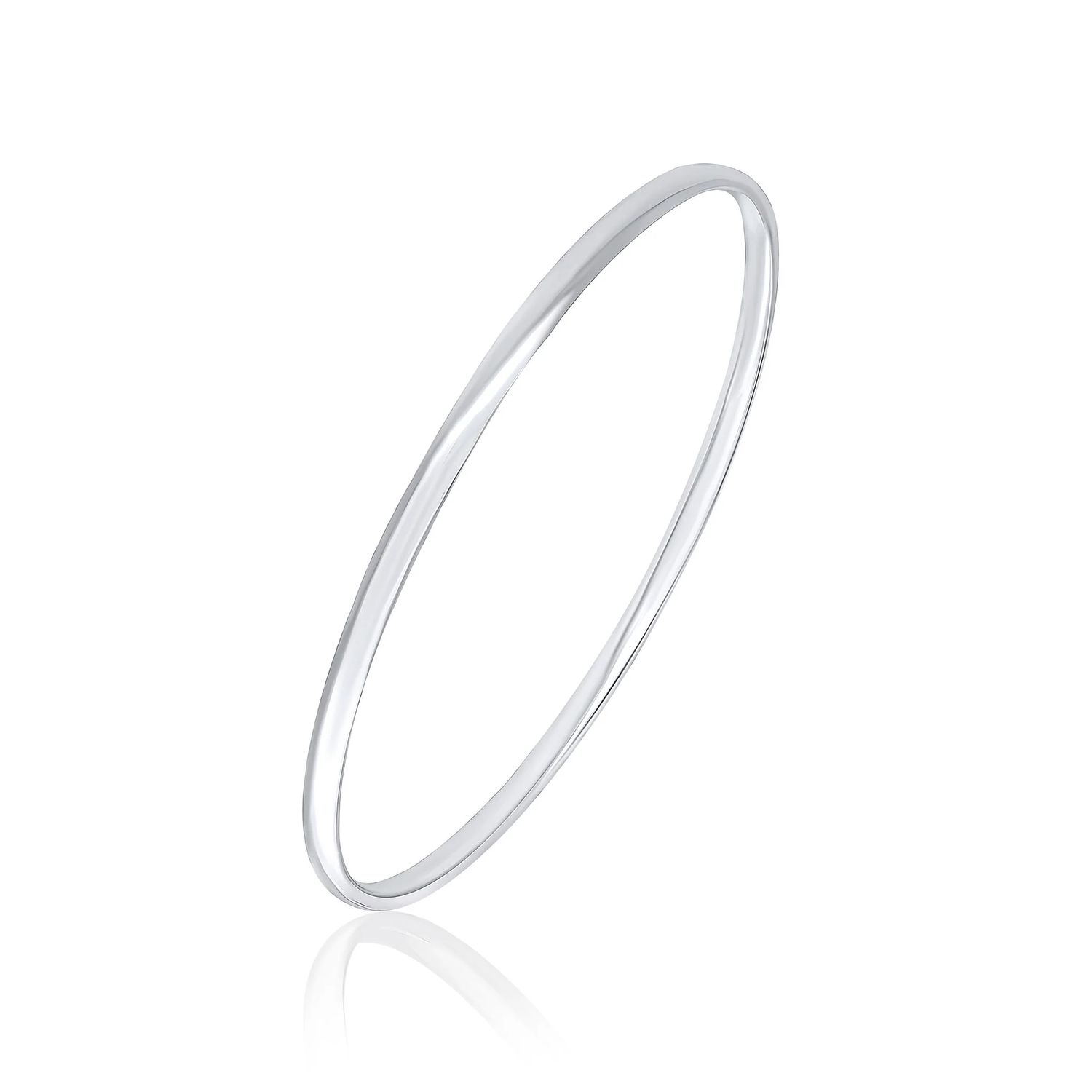 Sterling Silver Round Stacker Bangle