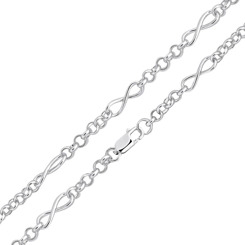 Sterling Silver Handmade Infinity Belcher Chain Bracelet