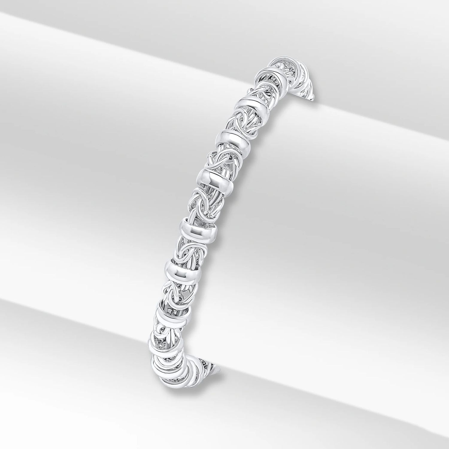 Sterling Silver Handmade Byzantine Link Bracelet