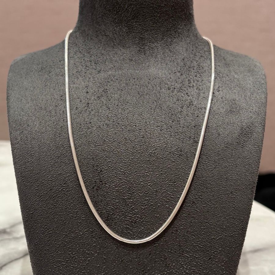 Pre-Owned Pandora Silver Snake Necklace 45cm