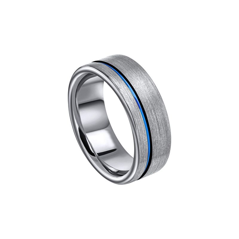 Fred Bennett Blue Inlay Tungsten Ring