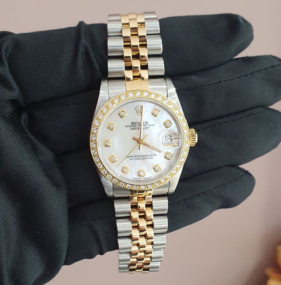 Pre-Owned Rolex Oyster Perpetual Midsize Steel &amp; Gold Datejust 68273