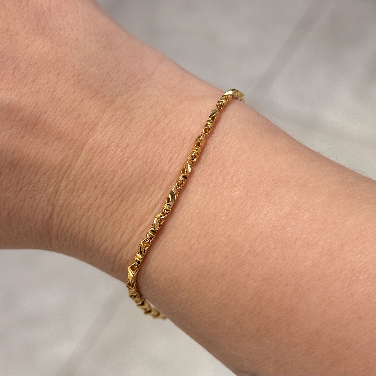 Pre-Owned 22ct Yellow Gold 7.5&quot; Fancy Bracelet 4.4g