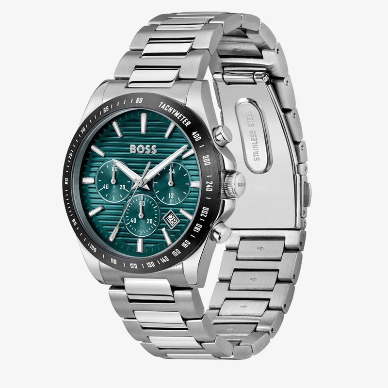 Boss Mens Strike Green Chronograph Quartz Watch