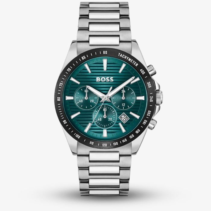Boss Mens Strike Green Chronograph Quartz Watch