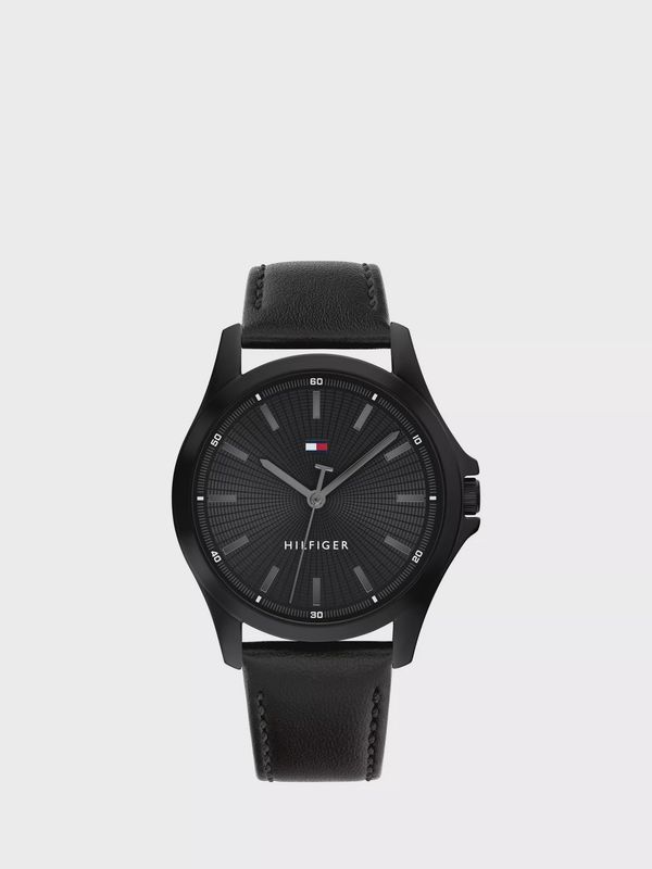 Tommy Hilfiger Men&#39;s Bruce Leather Strap Watch