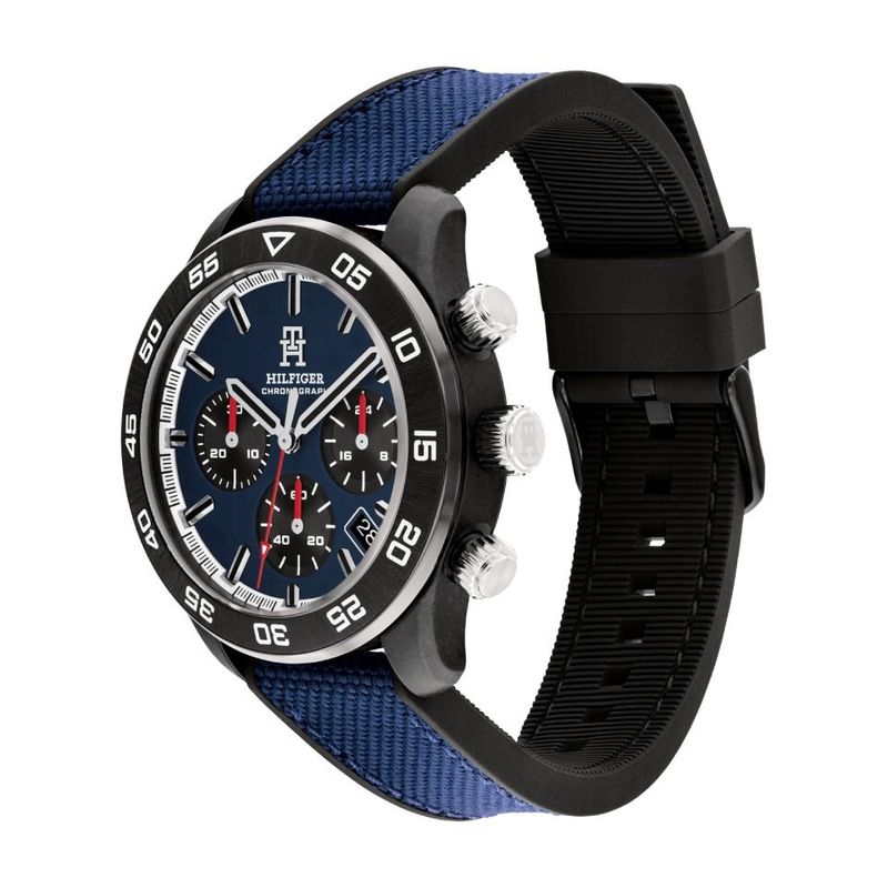 Tommy Hilfiger Carbon Composite Chronograph 42mm Blue Dial Watch