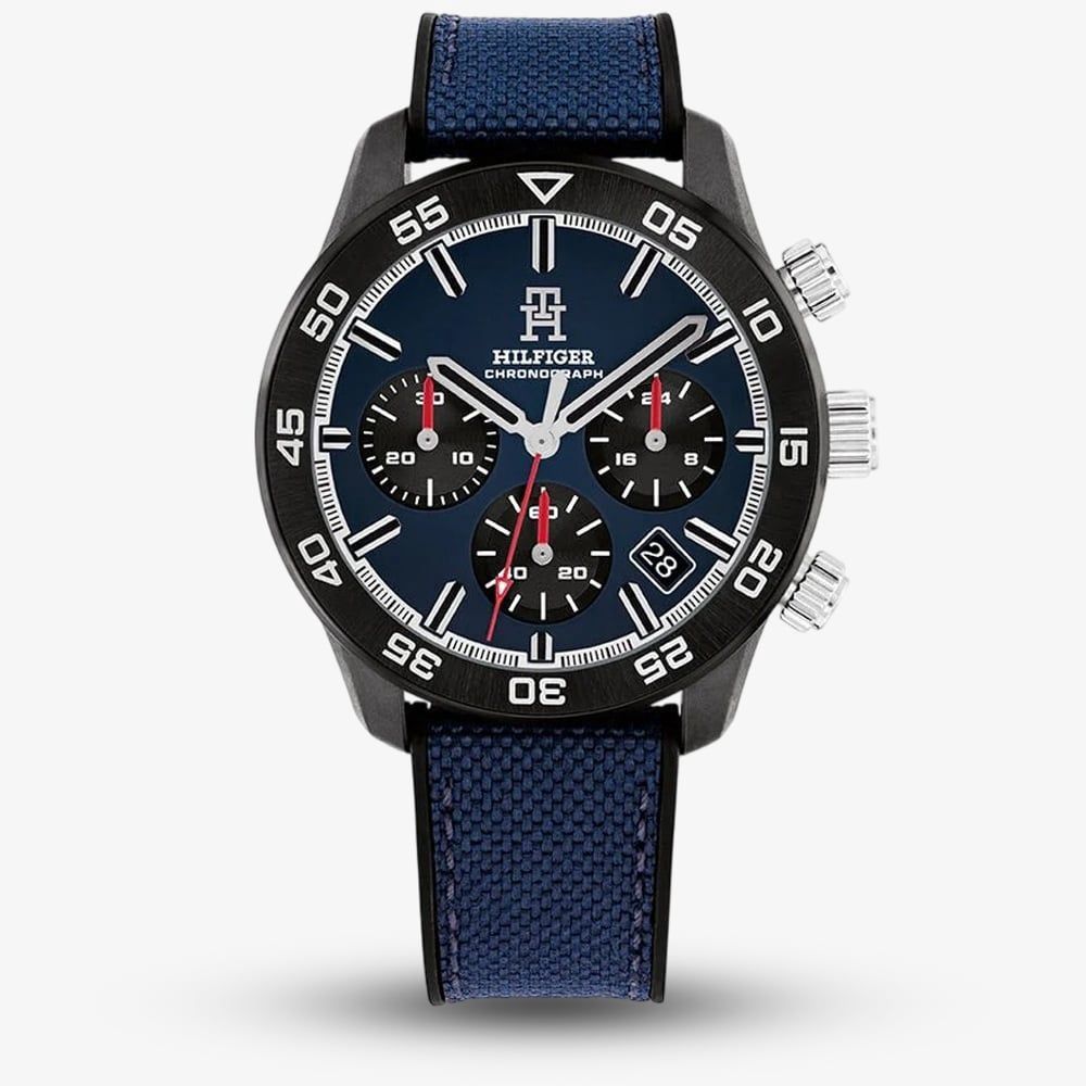 Tommy Hilfiger Carbon Composite Chronograph 42mm Blue Dial Watch